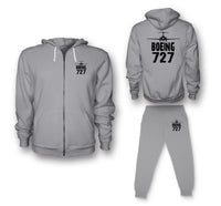 Thumbnail for Boeing 727 & Plane Designed Zipped Hoodies & Sweatpants Set