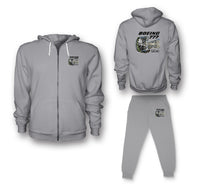 Thumbnail for Boeing 777 & GE90 Engine Designed Zipped Hoodies & Sweatpants Set