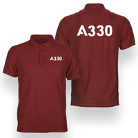 Thumbnail for A330 Flat Text Designed Double Side Polo T-Shirts