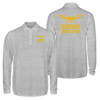 Thumbnail for Drone Operator Designed Long Sleeve Polo T-Shirts (Double-Side)