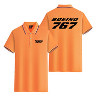 Thumbnail for Boeing 767 & Text Designed Stylish Polo T-Shirts (Double-Side)