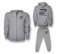 Thumbnail for Airbus A320 & CFM56 Engine Designed Zipped Hoodies & Sweatpants Set