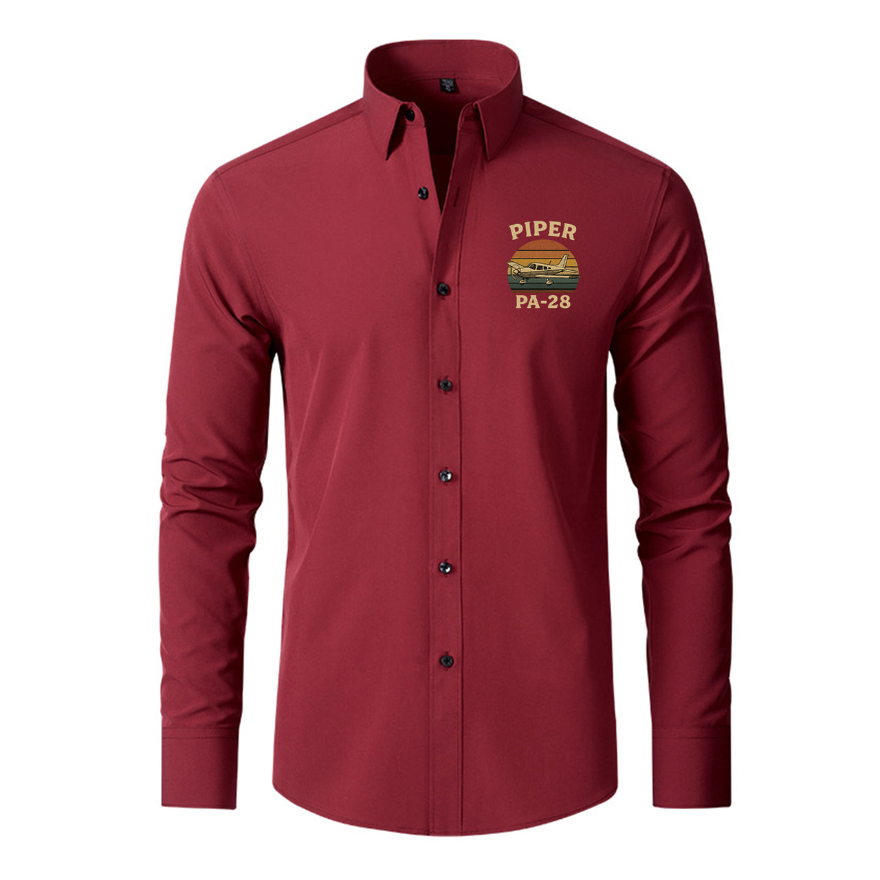 Retro Piper PA-28 Designed Long Sleeve Shirts