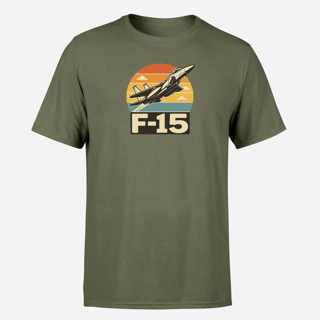 Retro Fighter Jet F15 Design Super Quality T-Shirts