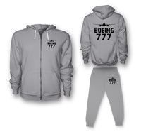 Thumbnail for Boeing 777 & Plane Designed Zipped Hoodies & Sweatpants Set