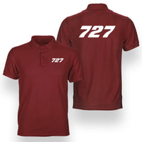Thumbnail for 727 Flat Text Designed Double Side Polo T-Shirts