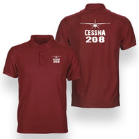 Thumbnail for Cessna 208 & Plane Designed Double Side Polo T-Shirts