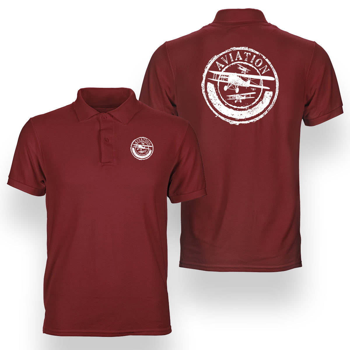 Aviation Lovers Designed Double Side Polo T-Shirts