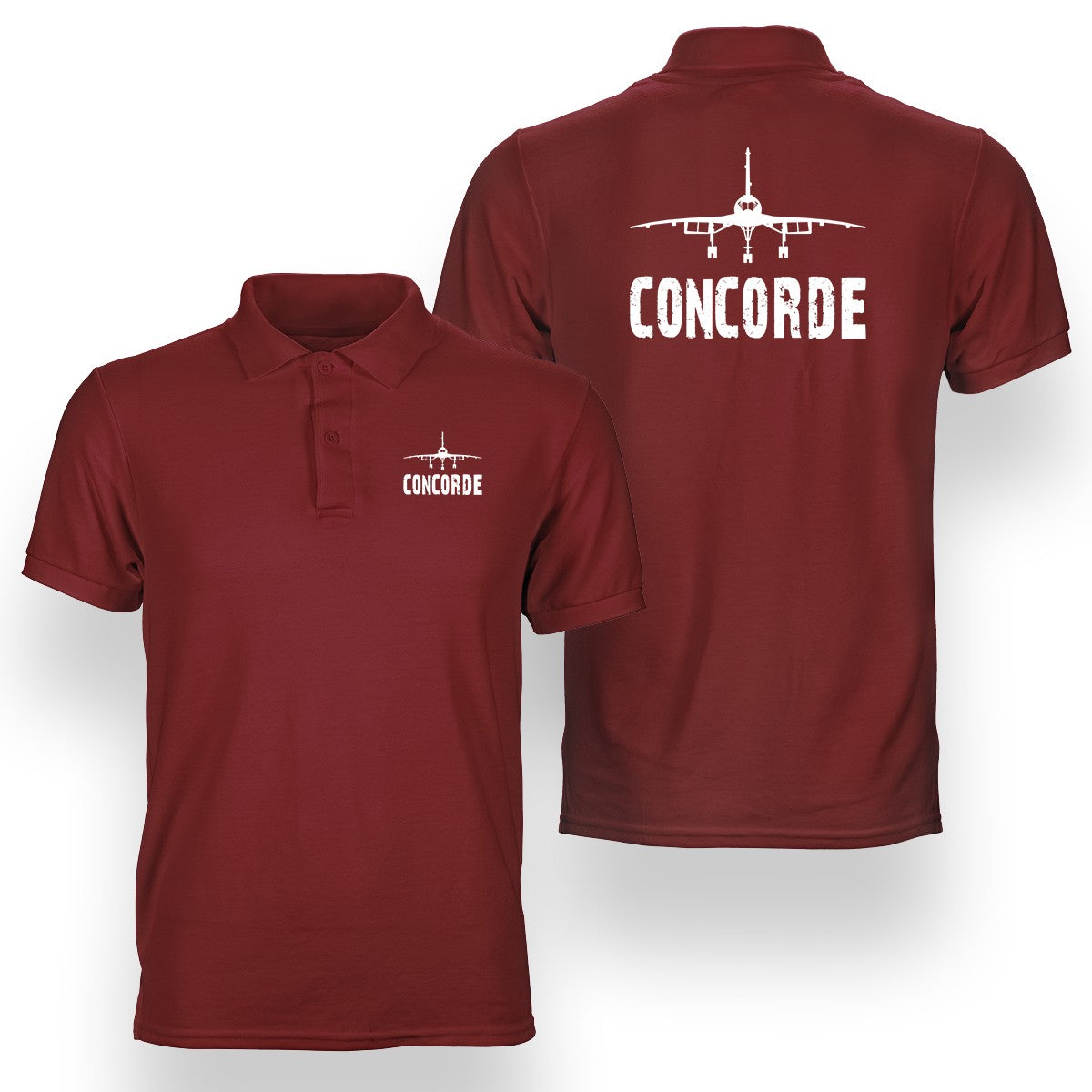 Concorde & Plane Designed Double Side Polo T-Shirts