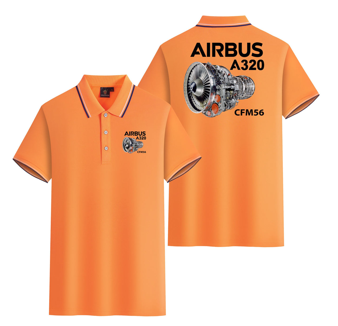 Airbus A320 & CFM56 Engine Designed Stylish Polo T-Shirts (Double-Side)
