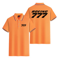 Thumbnail for Boeing 777 & Text Designed Stylish Polo T-Shirts (Double-Side)