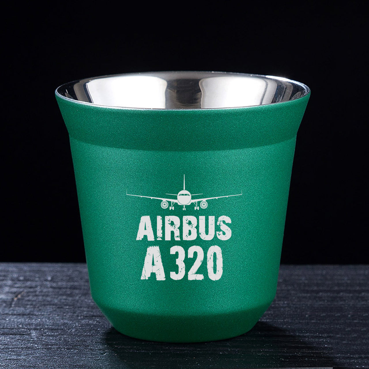 Airbus A320 & Plane Designed Double Wall Stainless Steel Coffee Mugs