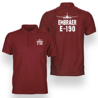 Thumbnail for Embraer E-190 & Plane Designed Double Side Polo T-Shirts