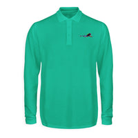 Thumbnail for Multicolor Airplane Designed Long Sleeve Polo T-Shirts