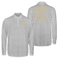 Thumbnail for Pilot's Golden Rules Designed Long Sleeve Polo T-Shirts (Double-Side)