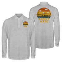 Thumbnail for Retro Airbus A330 Designed Long Sleeve Polo T-Shirts (Double-Side)