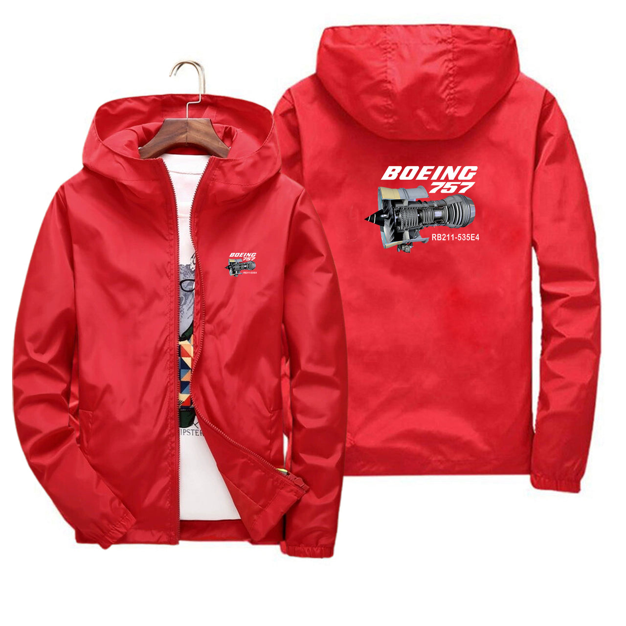 Boeing 757 & Rolls Royce Engine (RB211) Designed Thin Windbreaker Jackets - view 14