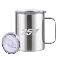 Thumbnail for 757 Flat Text Designed Stainless Steel Laser Engraved Mugs