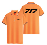 Thumbnail for 717 Flat Text Designed Stylish Polo T-Shirts (Double-Side)