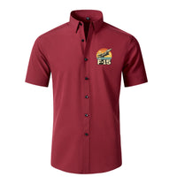 Thumbnail for Retro Fighter Jet F15 Designed Short Sleeve Shirts