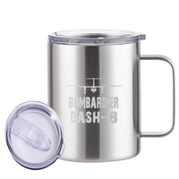 Thumbnail for Bombardier Dash-8 & Plane Designed Stainless Steel Laser Engraved Mugs