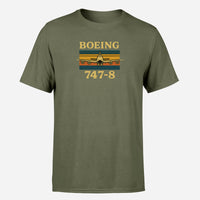 Thumbnail for Retro Boeign 747-8 Design Super Quality T-Shirts