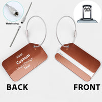 Thumbnail for Custom Design Image Logo Designed Fashion Metal Luggage Tags