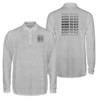 Thumbnail for Born To Fly Opacity Designed Long Sleeve Polo T-Shirts (Double-Side)