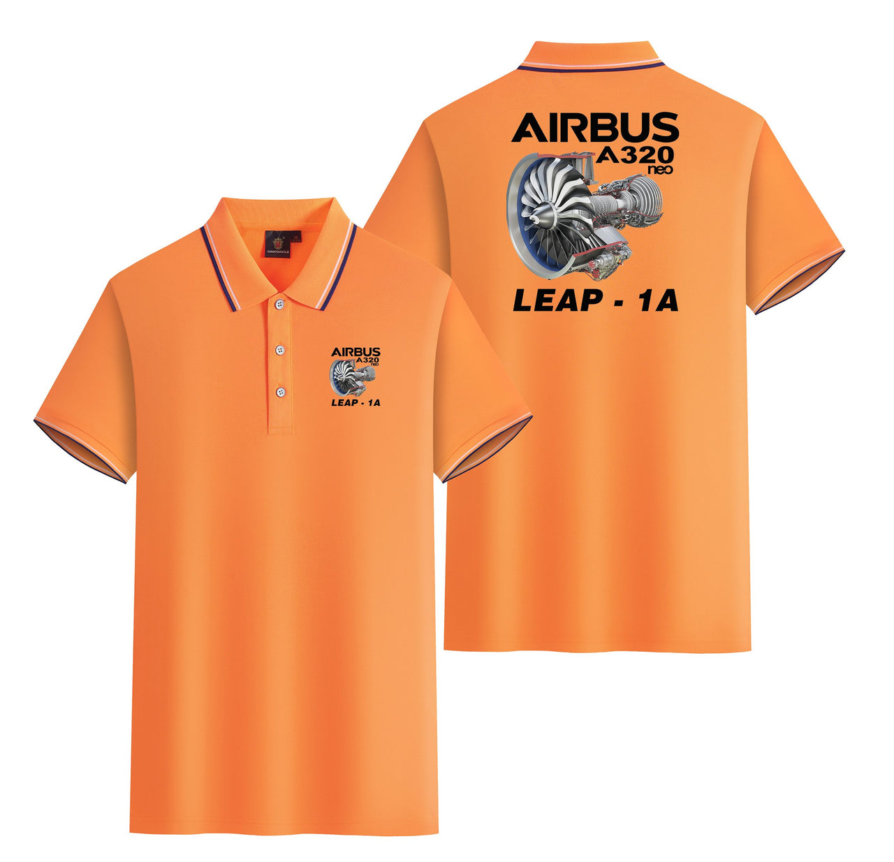 Airbus A320neo & Leap 1A Designed Stylish Polo T-Shirts (Double-Side)