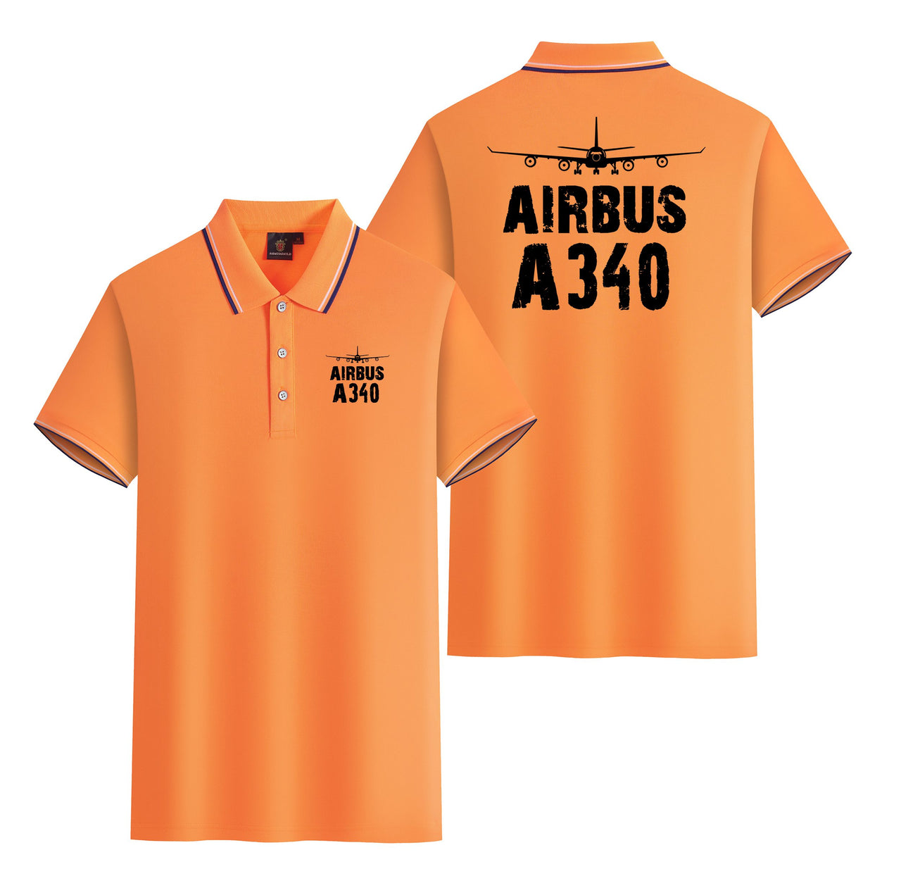 Airbus A340 & Plane Designed Stylish Polo T-Shirts (Double-Side)