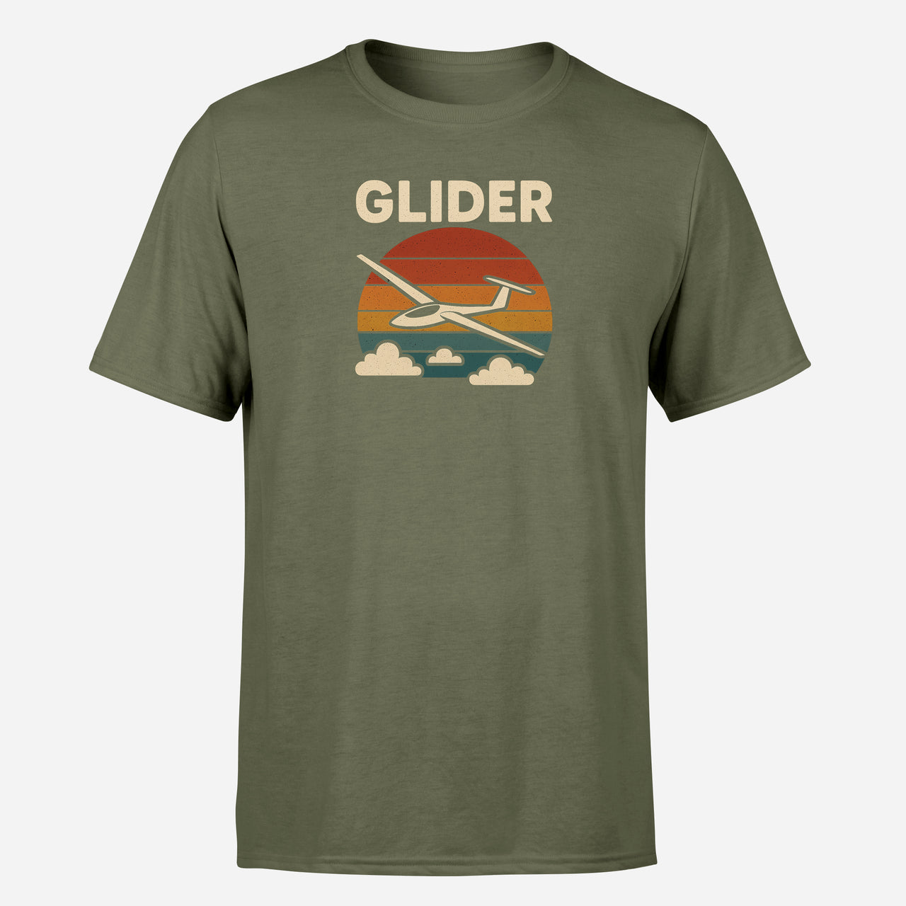 Retro I Love Gliding Design Super Quality T-Shirts