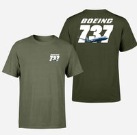 Thumbnail for Super Boeing 737+Text Designed Double-Side T-Shirts