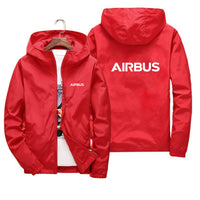 Thumbnail for Airbus & Text Designed Thin Windbreaker Jackets