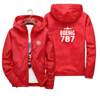 Thumbnail for Boeing 787 & Plane Designed Thin Windbreaker Jackets - view 14