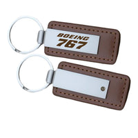 Thumbnail for Boeing 767 & Text Faux Leather Key Chains