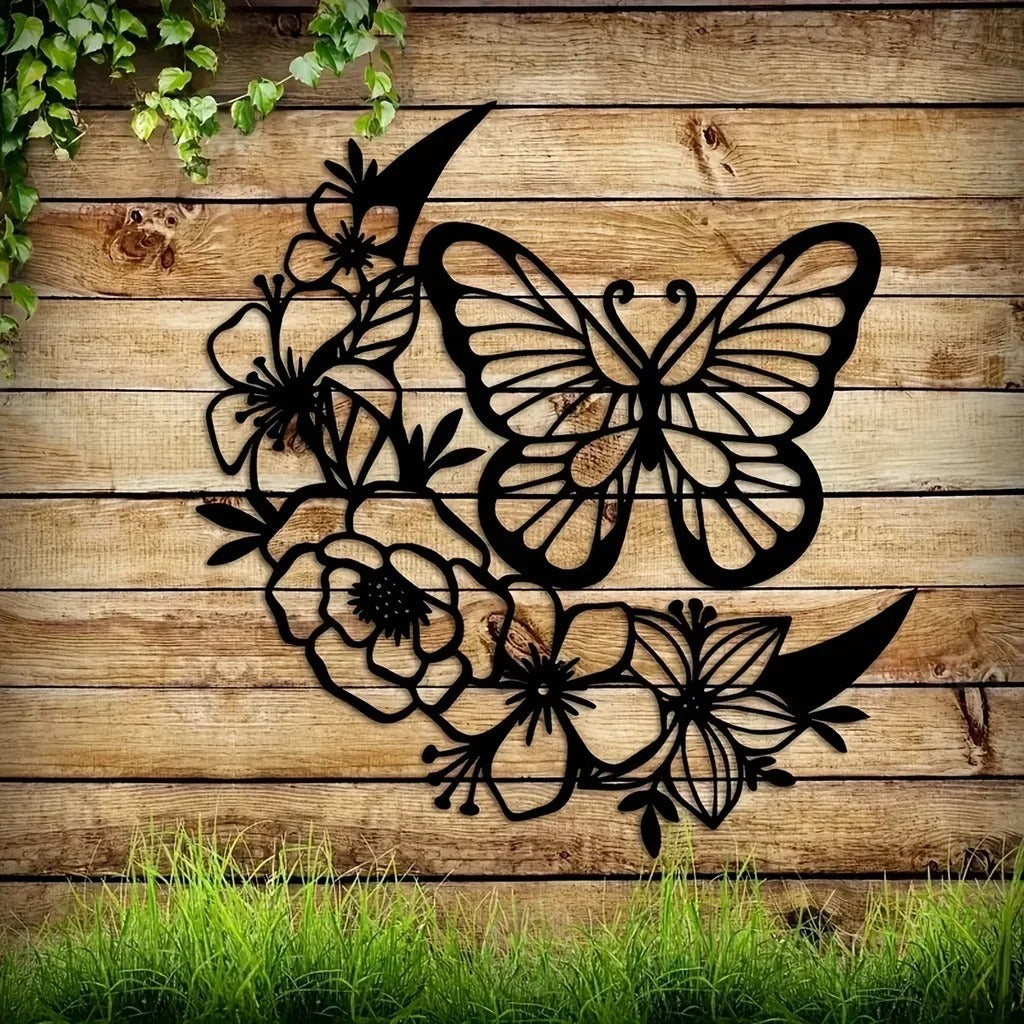 Moon Butterfly Wall Sculpture 31x32CM