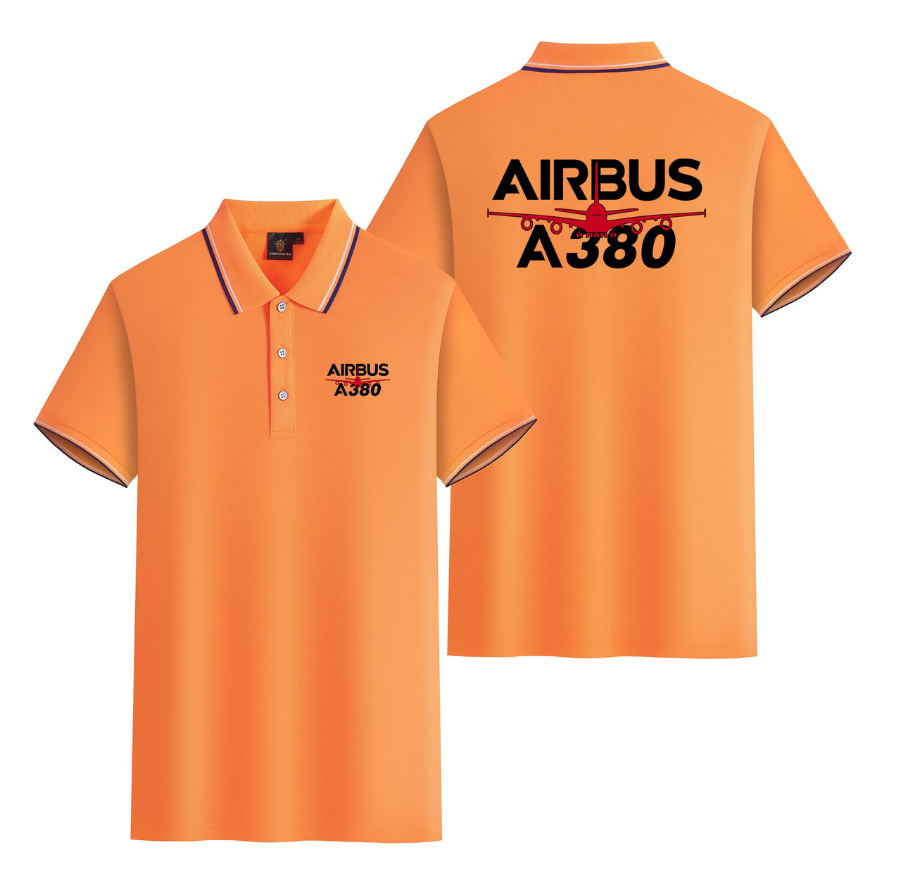 Amazing Airbus A380 Designed Stylish Polo T-Shirts (Double-Side)