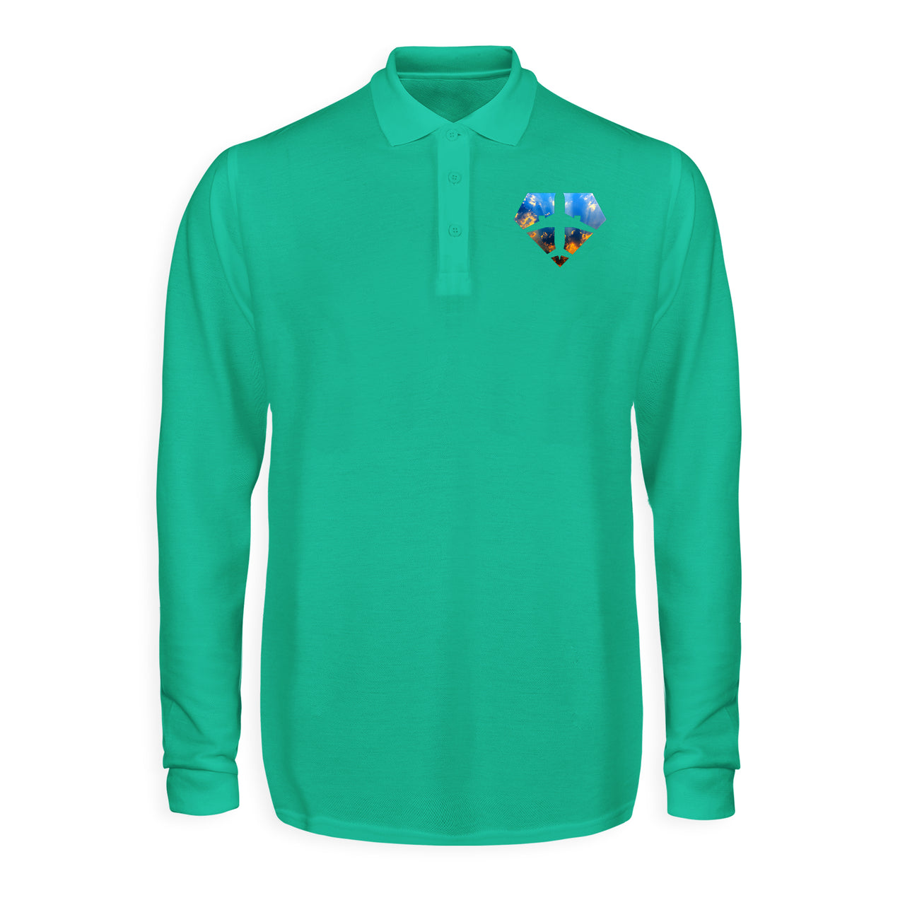Supermen of The Skies (Sunrise) Designed Long Sleeve Polo T-Shirts