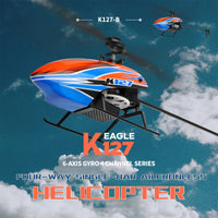 Thumbnail for XK K127 4CH 6-axis Gyro Single Blade RC Helicopter RTF Remote Control Toy For Beginners