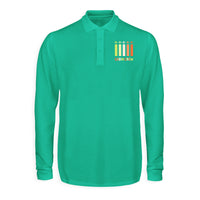 Thumbnail for Colourful Cabin Crew Designed Long Sleeve Polo T-Shirts