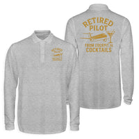 Thumbnail for Retired Pilot & Coctails Designed Long Sleeve Polo T-Shirts (Double-Side)
