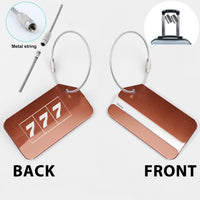 Thumbnail for Flat Colourful 777 Designed Fashion Metal Luggage Tags