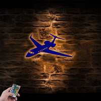 Thumbnail for Amazing Business Jet Aircraft (FL-14) Designed Metal Wall Art LED Light
