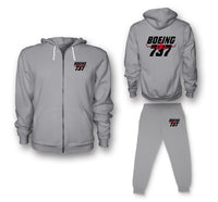 Thumbnail for Amazing Boeing 737 Designed Zipped Hoodies & Sweatpants Set