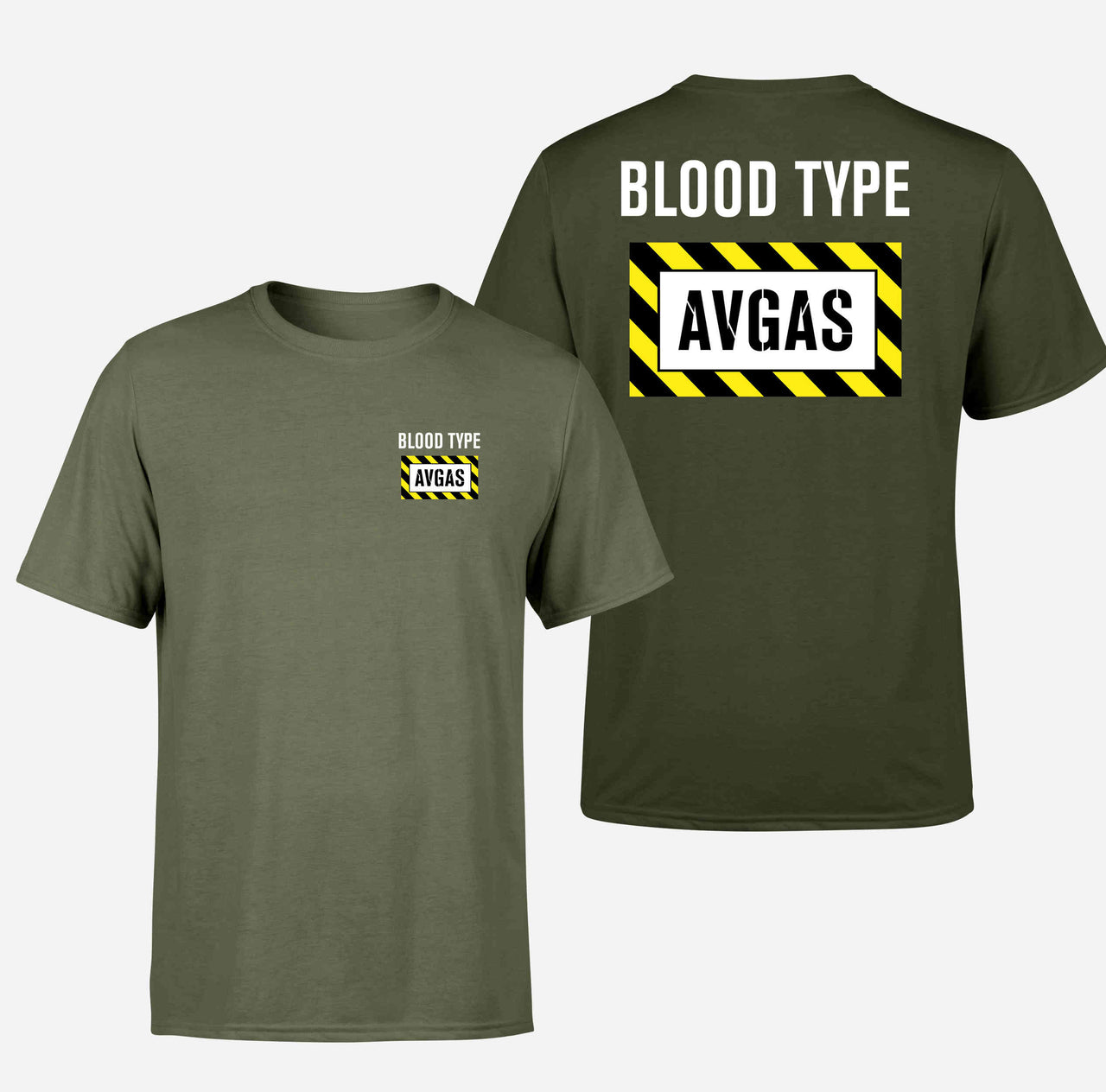 Blood Type AVGAS Double-Side T-Shirts