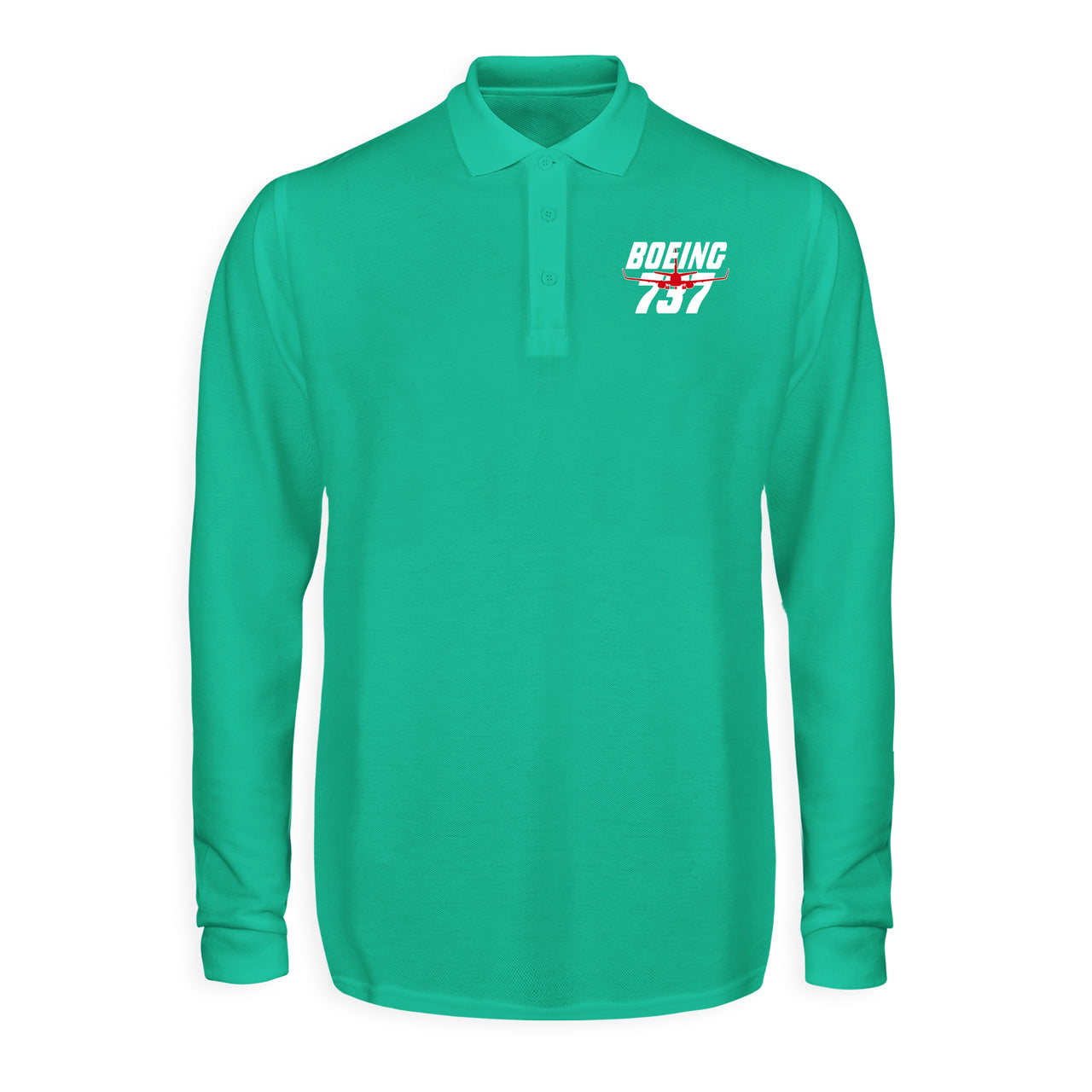Amazing Boeing 737 Designed Long Sleeve Polo T-Shirts