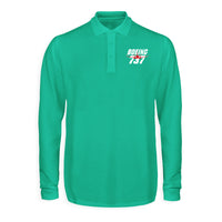 Thumbnail for Amazing Boeing 737 Designed Long Sleeve Polo T-Shirts