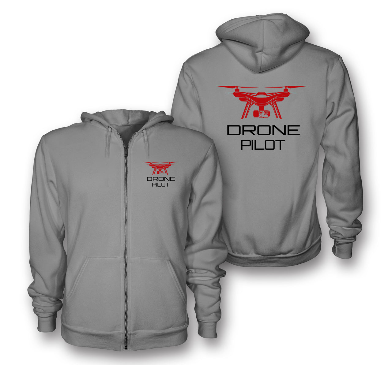 Drone Pilot Designed Zipped Hoodies