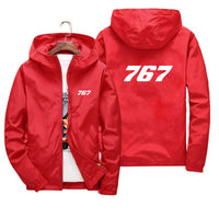 Thumbnail for 767 Flat Text Designed Thin Windbreaker Jackets