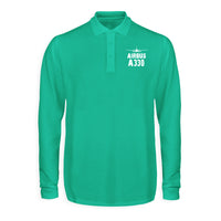 Thumbnail for Airbus A330 & Plane Designed Long Sleeve Polo T-Shirts